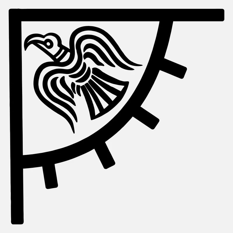 Wikingerflagge Ecke Rabe