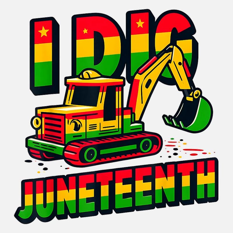 Ich grabe Juneteenth Fäuste Traktor Bau-LKW
