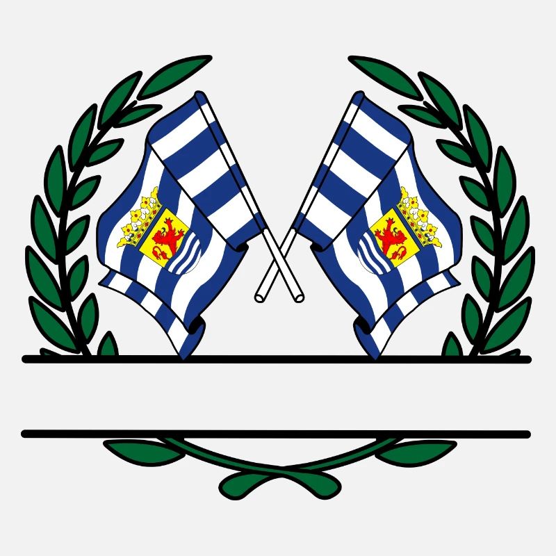Flaggen Provinz Zeeland Lorbeerkranz Banner