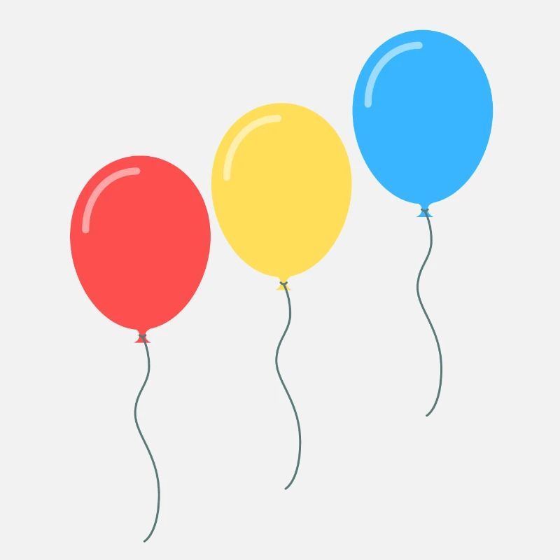 Three Bright Balloons Pop Art