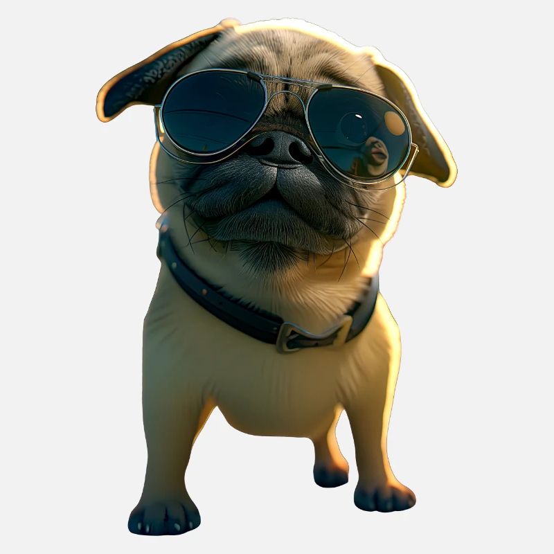 Mops Beige Hunde Liebe Carlin Kleiner Süßer Mops