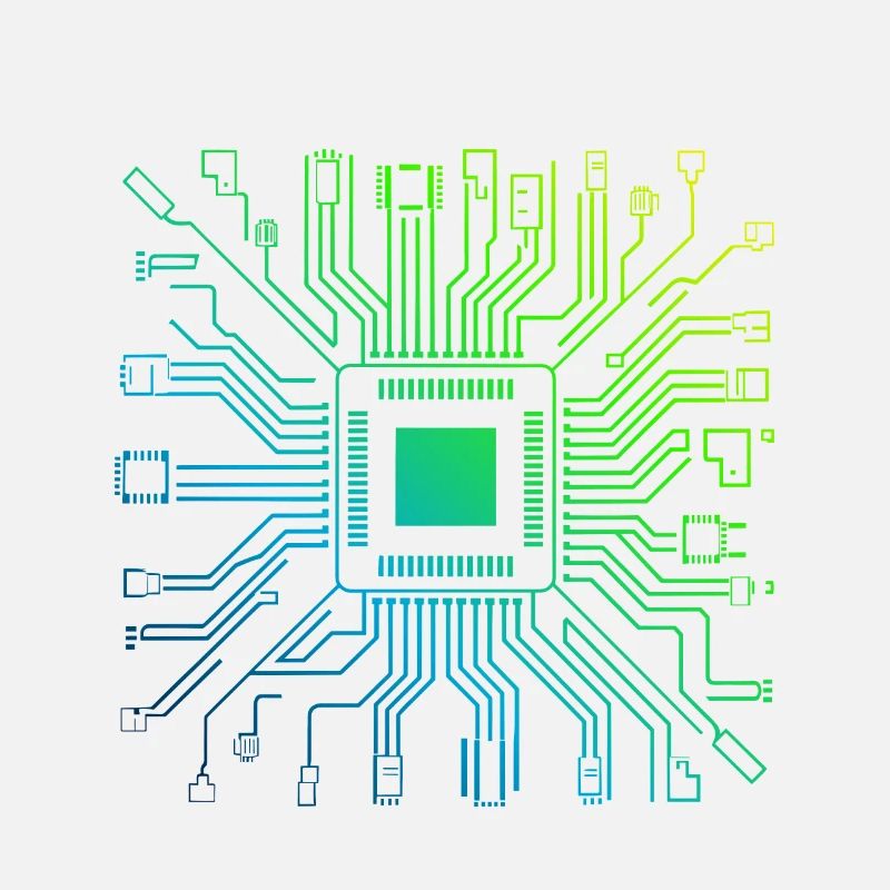 Coloré Ordinateur Circuit Imprimé Board Tech Électronique