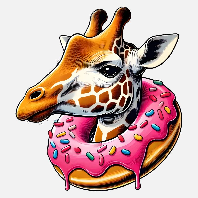 funny eye candy - giraffe with donut