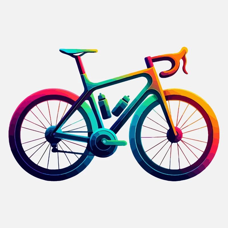 Lebendiger Regenbogen Radfahren Illustration