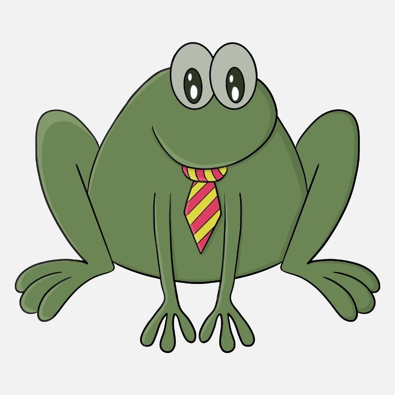 Grenouille avec une cravate