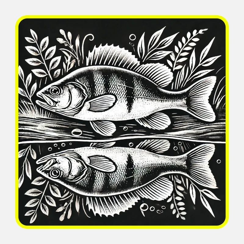Perch Angler Silhouette Design