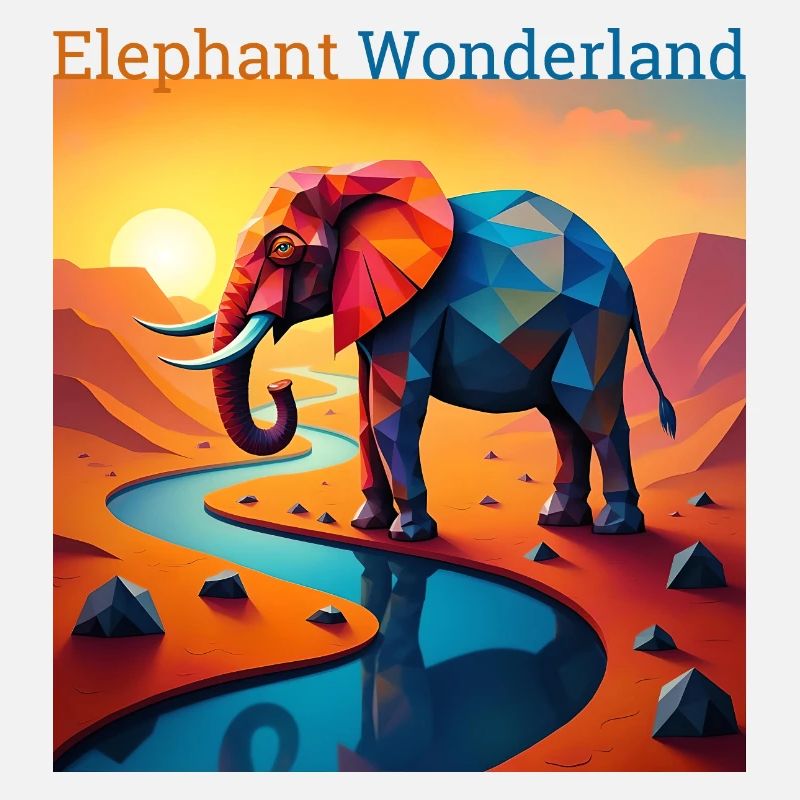 Geometrisches Elefanten-Wunderland
