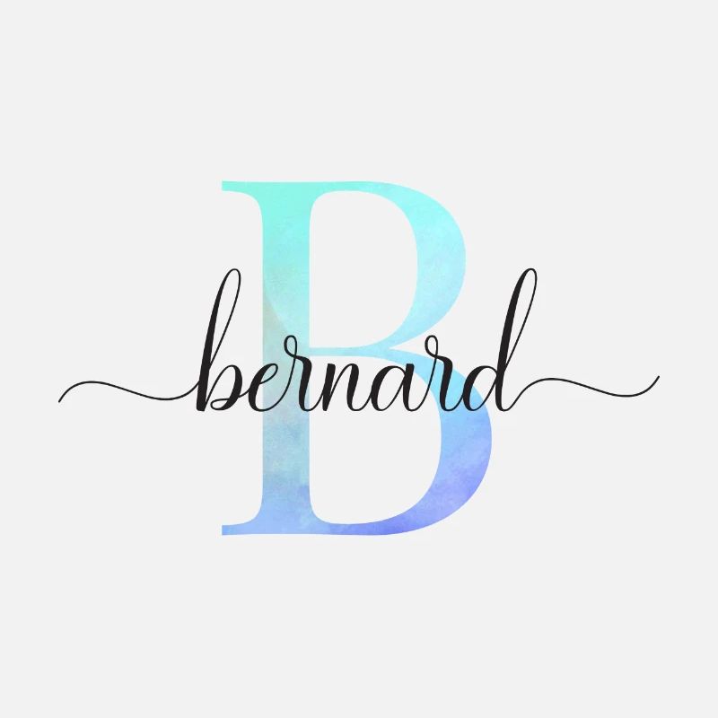 B| Monogram | Name | Ben | Watercolor