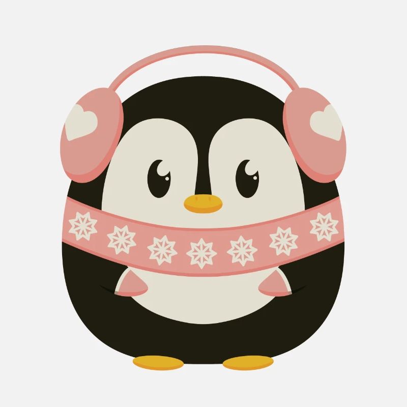 Süßer Pinguin in Pink