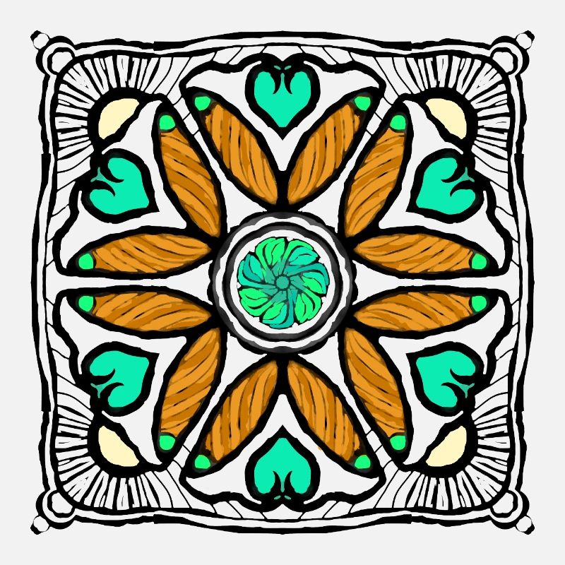 Pop-art Blume mit Herzen