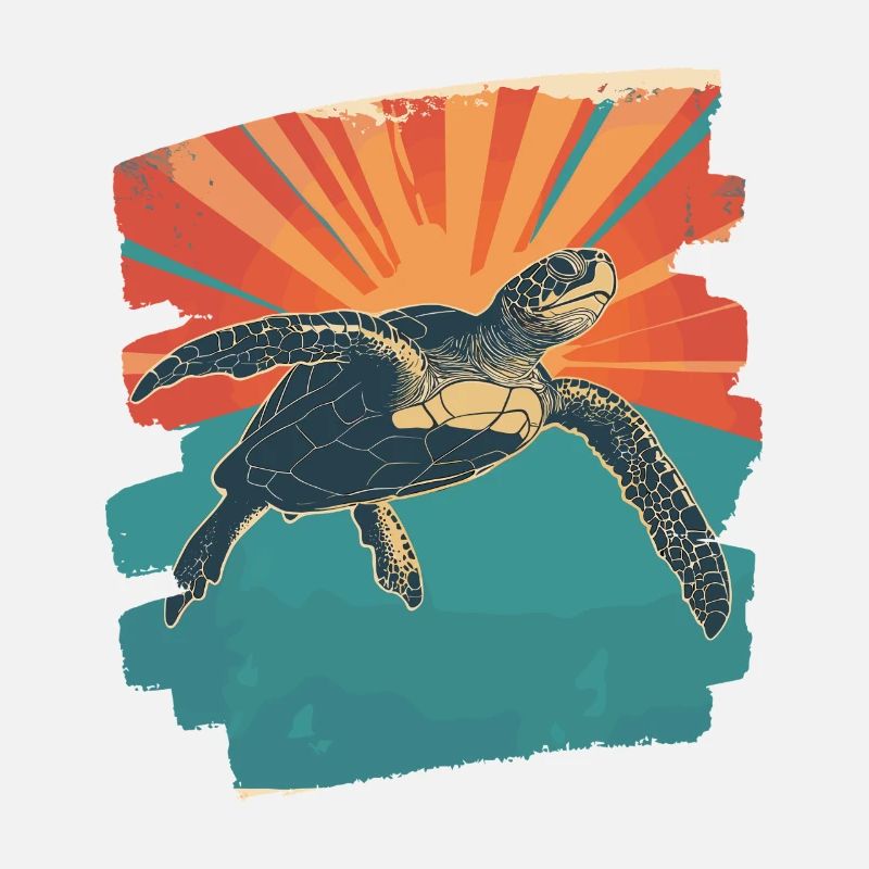 Tortue de mer rétro