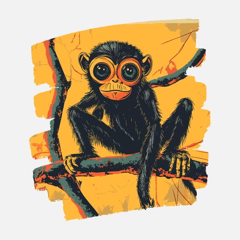 Singe araignée rétro