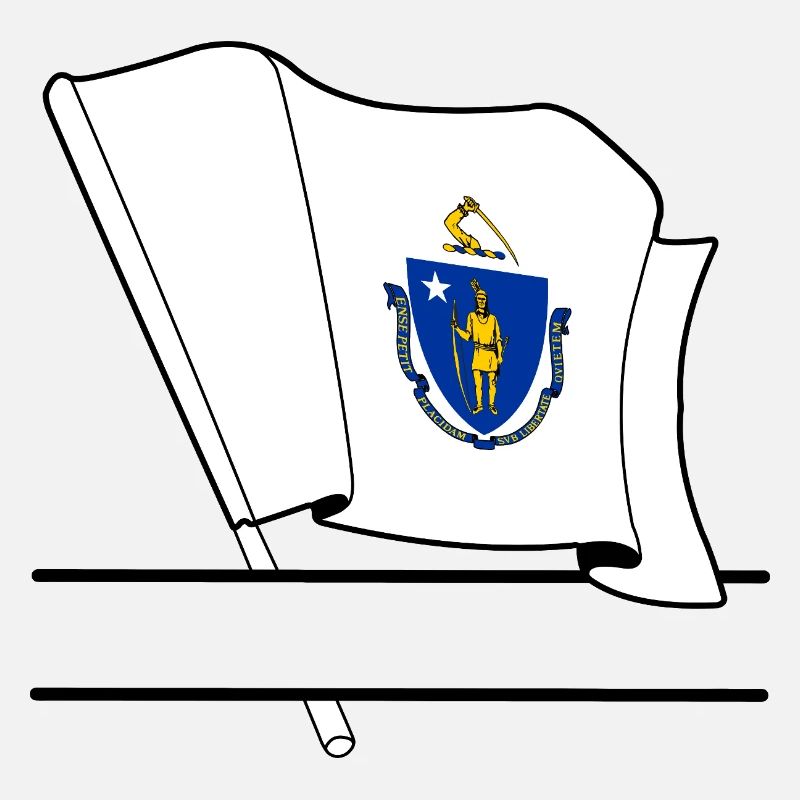 Bannière de texte Flag Massachusetts