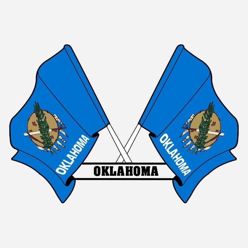 Zwei Flaggen mit dem Text OKLAHOMA