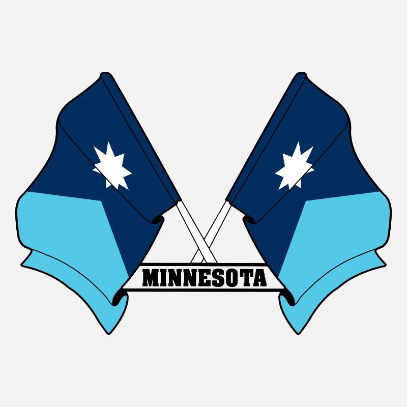 Deux drapeaux texte MINNESOTA