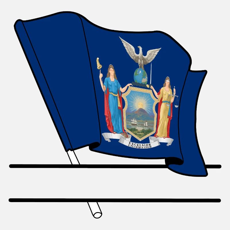 Drapeau New York bannière de texte