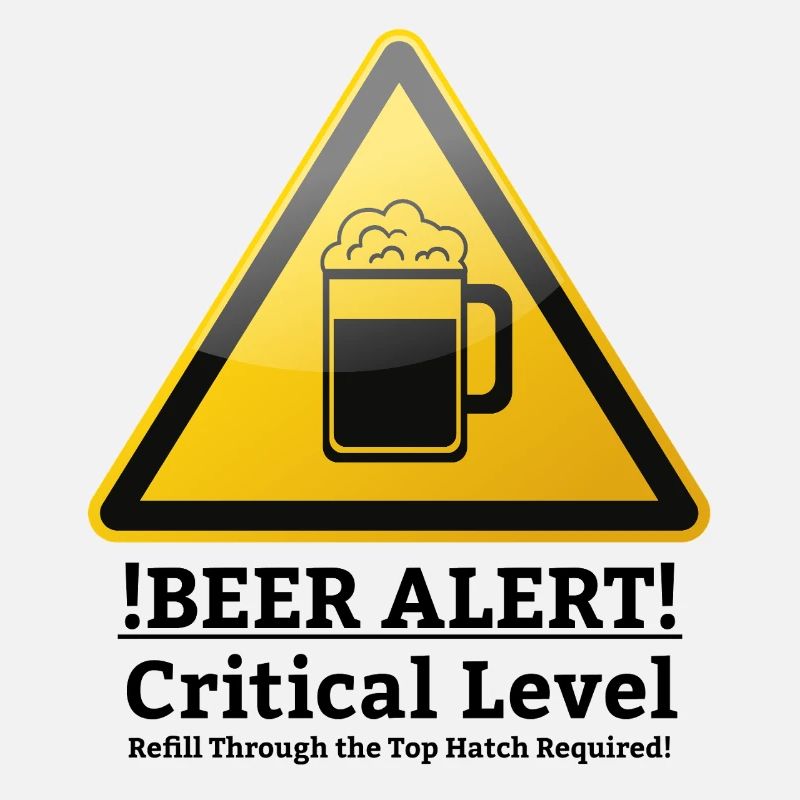 Bier Alarm! Warnzeichen englisch