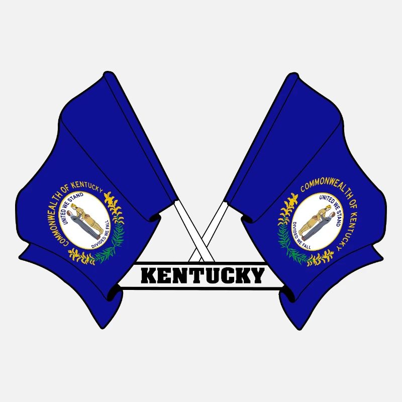Deux drapeaux texte KENTUCKY