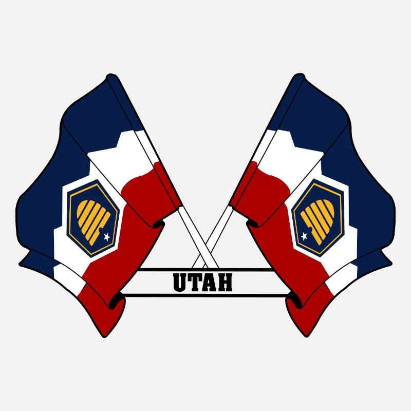 Texte à deux drapeaux UTAH
