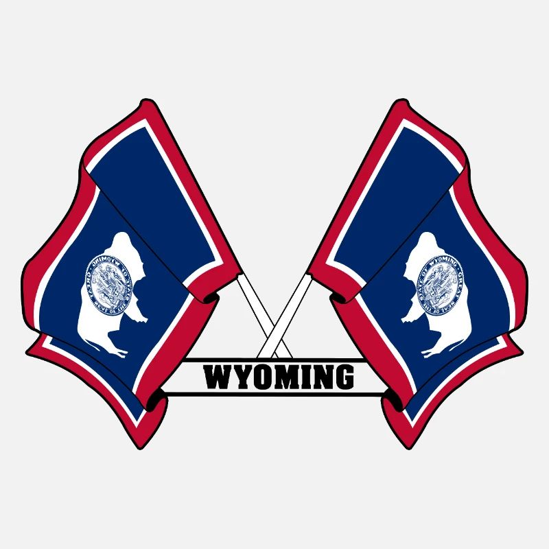 Zwei Flaggen mit dem Text WYOMING