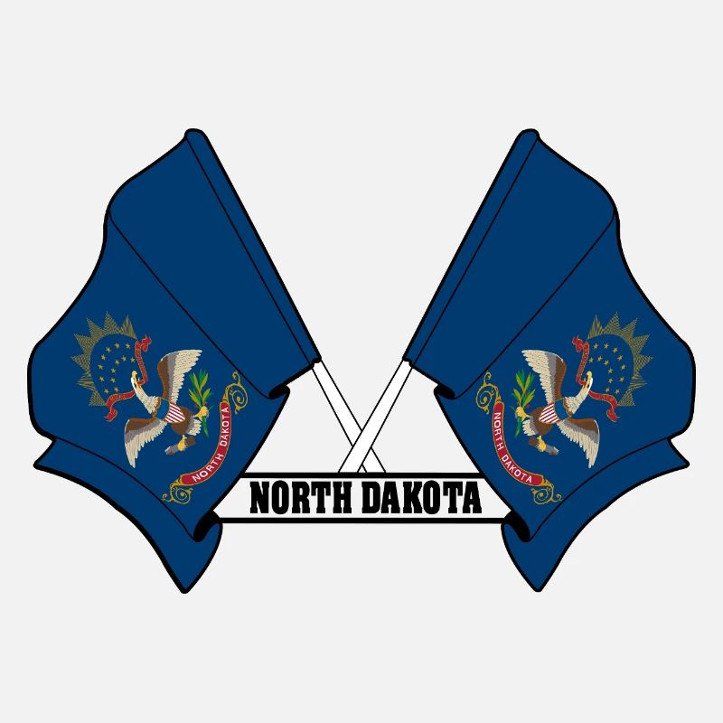 wee flags text NORTH DAKOTA