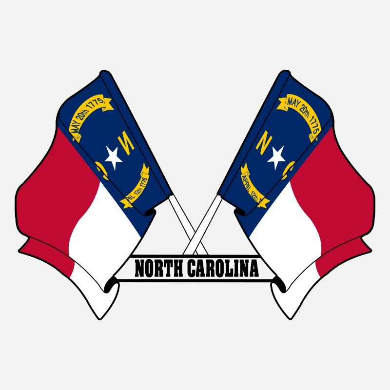 Deux drapeaux texte CAROLINE DU NORD