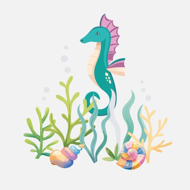 Meeresaquarium Seepferdchen Design