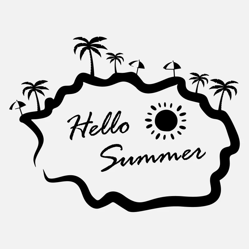 Hello Summer Insel Palmen