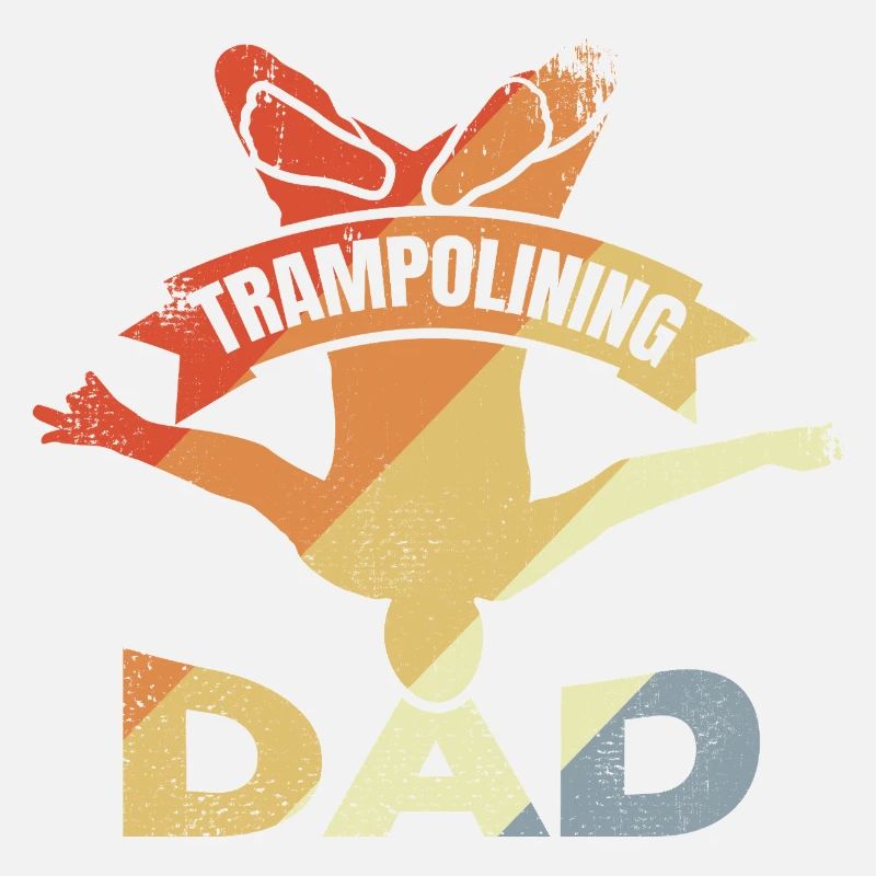 Lustiger Trampolin Vater