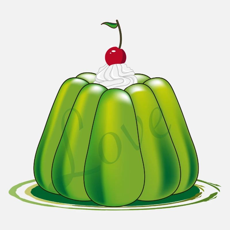 Gelée Verte – Dessert Rétro Stylisé