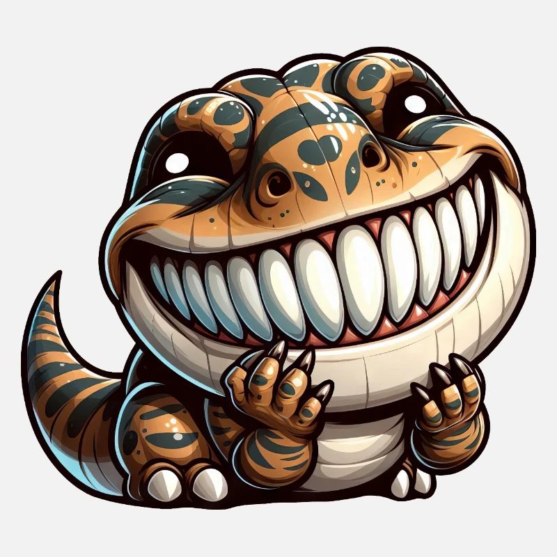 Mignon timide timide dinosaure dessin animé