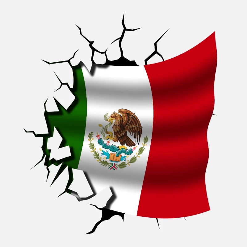 Drapeau du Mexique - Mexique - Drapeau Broken Design