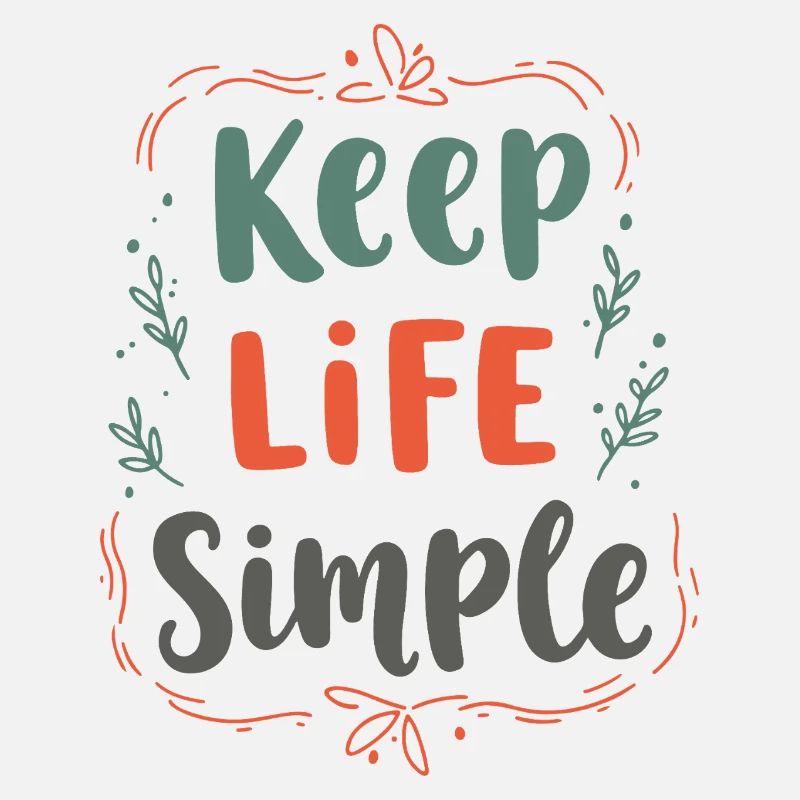 Minimalistisches Keep Life Simple Zitat