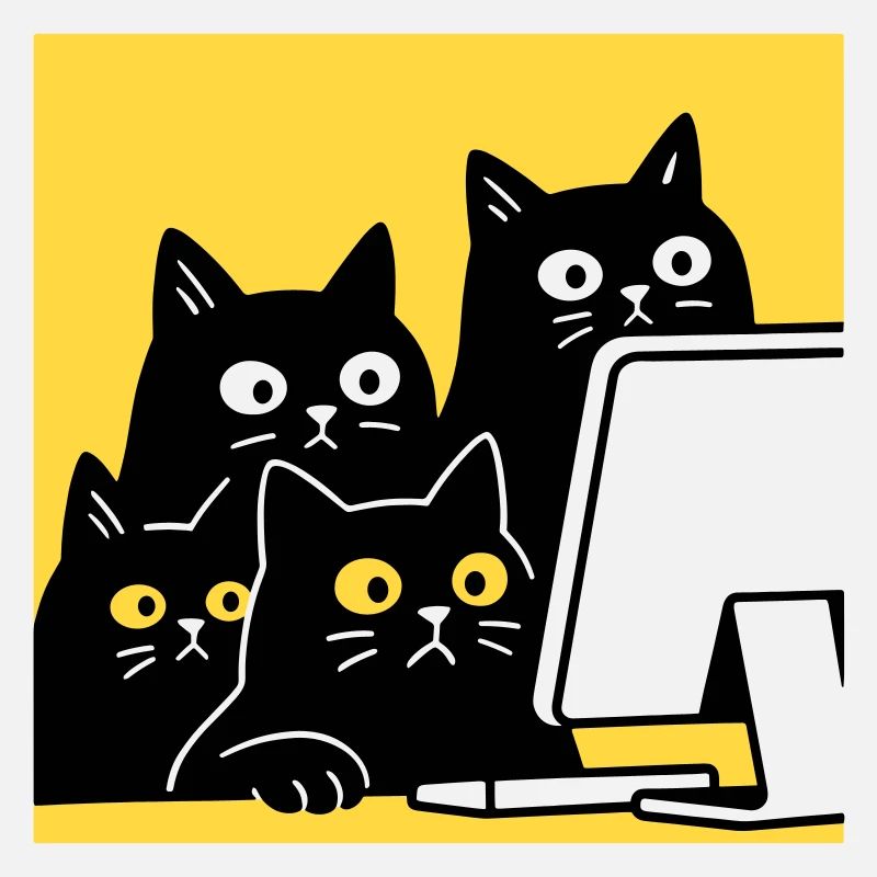 Chats regardant Catcontent