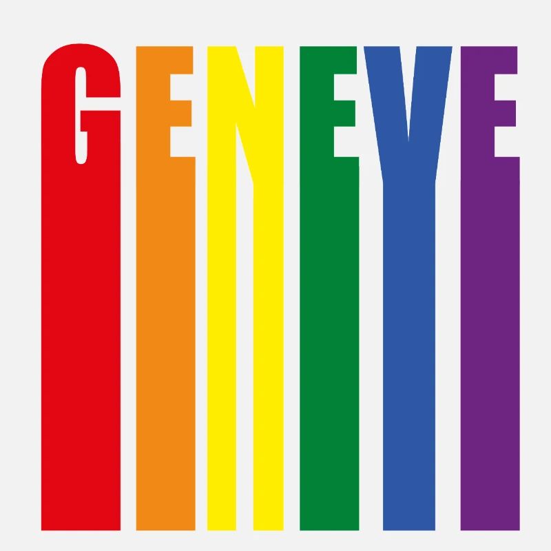 Buntes GENEVE Wortdesign