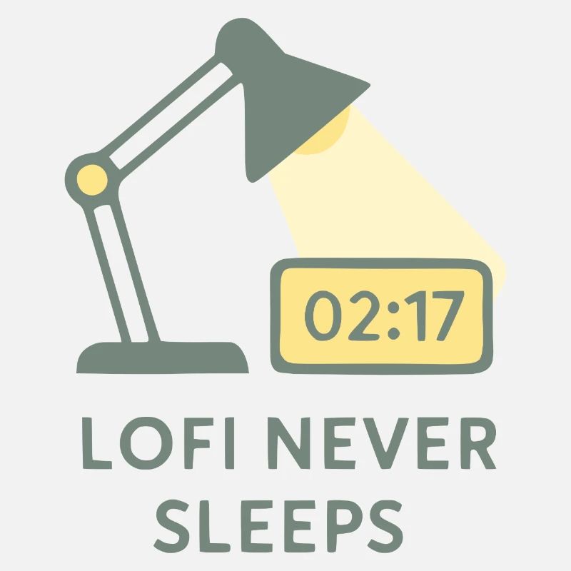 Sweat à capuche Lofi Never Sleeps – Night Study Vibes