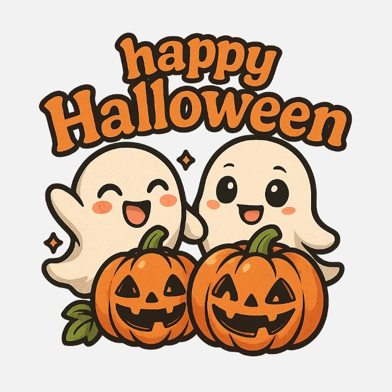 Cute Ghosts Halloween Design