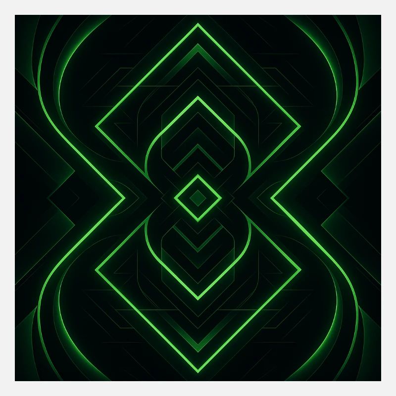 Futuristic green geometry
