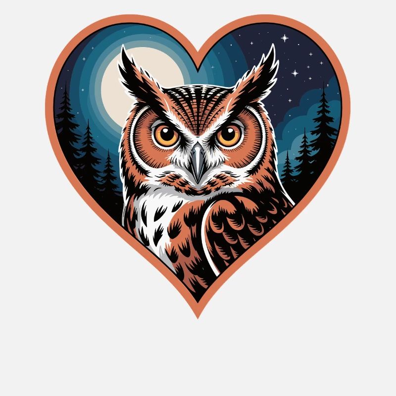 Owl dream in the moonlight