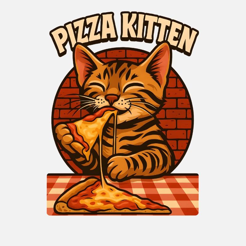 Verspieltes Pizzakätzchen, liebe Katzen