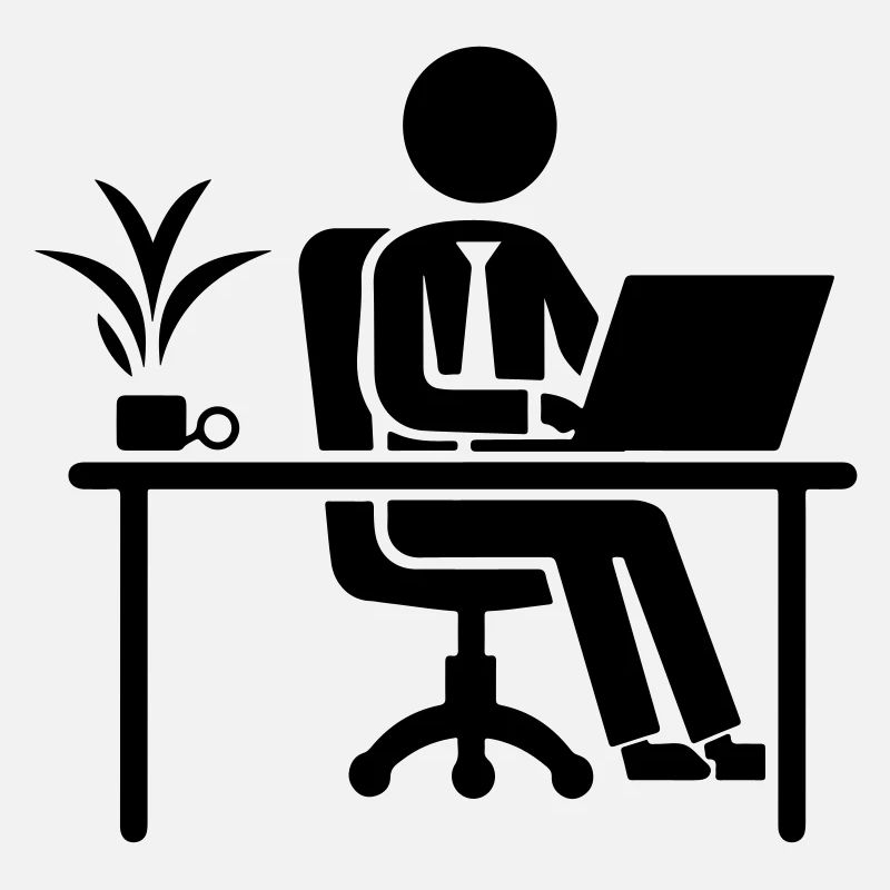 Worker Computer Job Desk