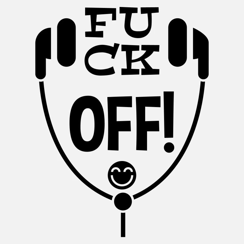 Humorous Headphone Artwork Featuring Unique Text a