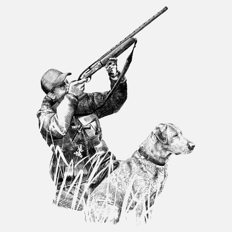 Jäger mit Hund