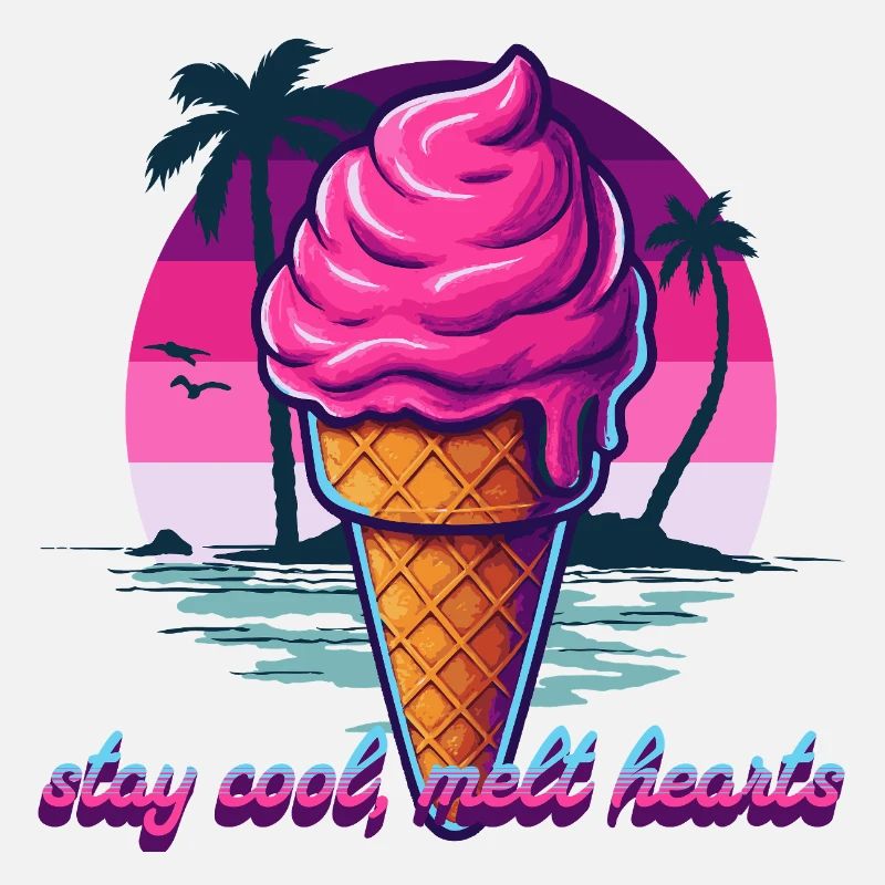 Pink Eiscreme Sunset Design