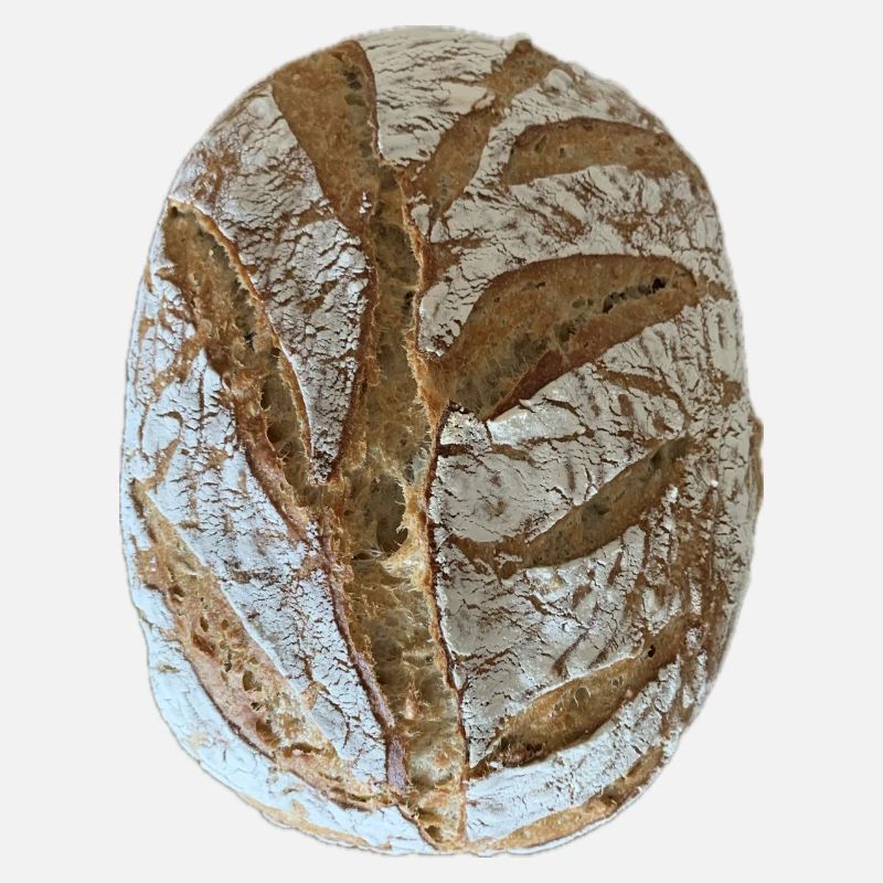 Illustration de pain au levain rustique