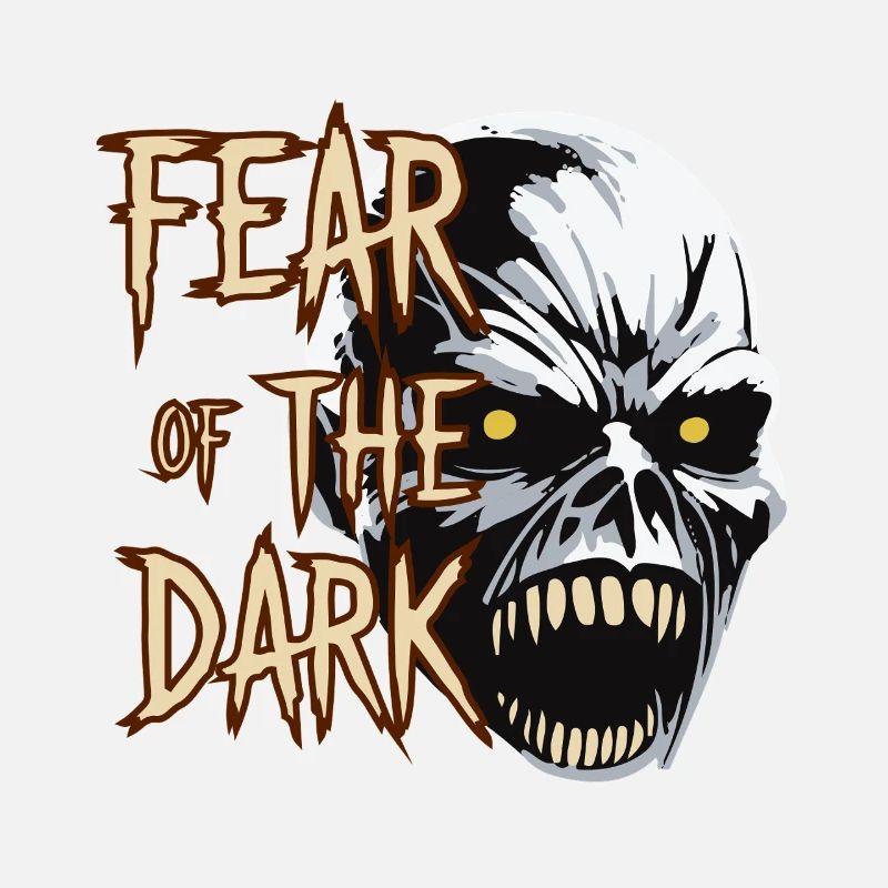 Angst vor dem dunklen Horror-Totenkopf-Design