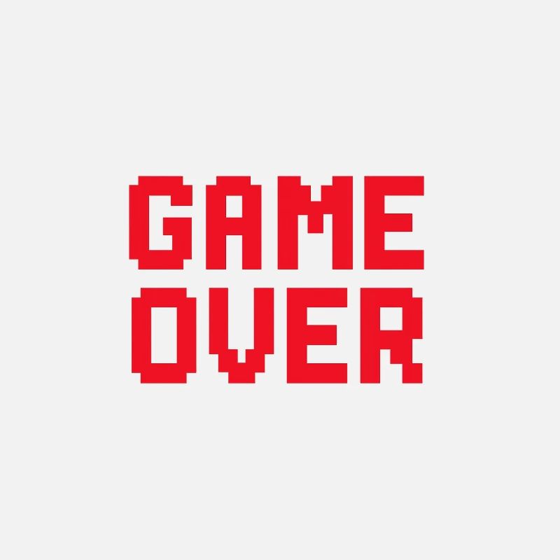Retro Pixel Game Over Graphic