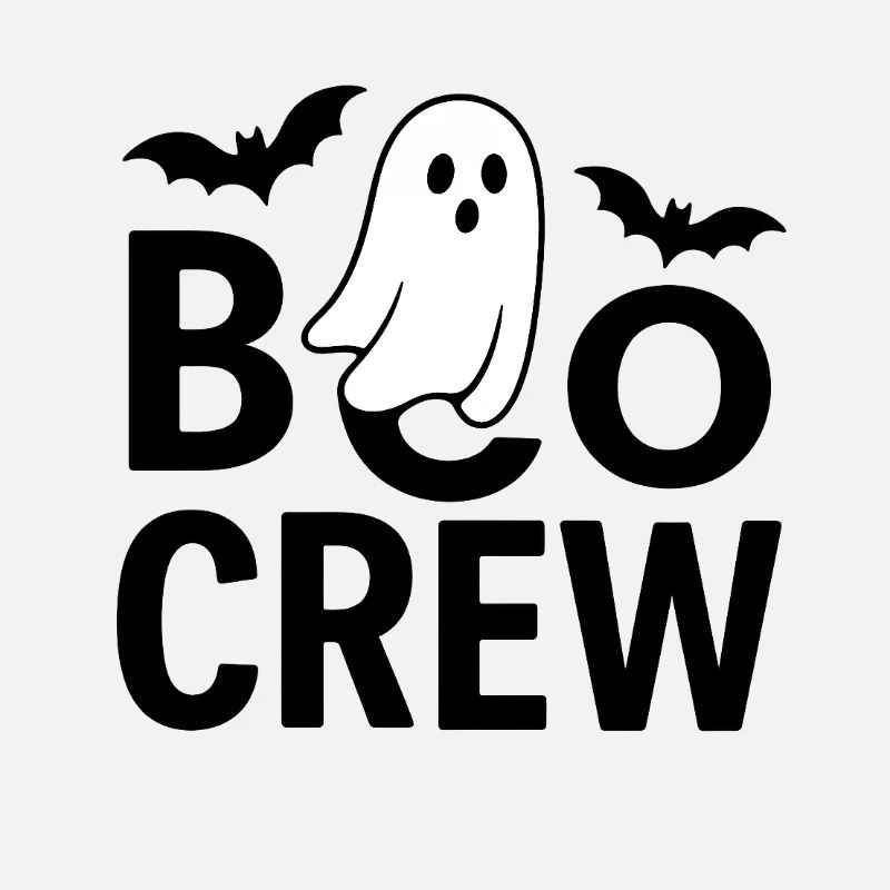 Halloween design with ghost and bats