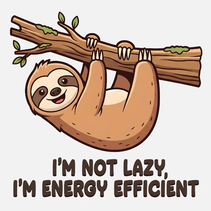 Sloth I'm not lazy Design