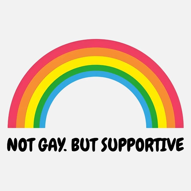Not Gay But Supportive – Retro Regenbogen